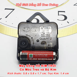 Máy Đồng Hồ KIM TRÔI Siêu Tĩnh Fullbox Có Móc Treo Bộ 3 Kim và Pin Tiểu AA Dùng Thay Thế Máy Đồng Hồ Cũ Hoặc Tự Làm Đồng Hồ (DIY)