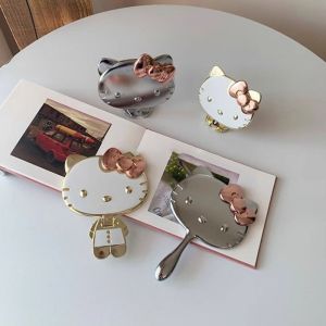 ABWGA Mini Makeup Mirror Hello Kitty Foldable Cosmetics Mirror Cartoon Handheld Mirror Cosmetics Tools