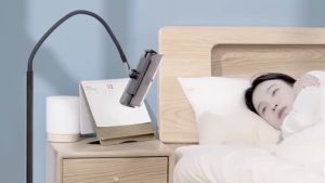 RTAKO Dual Turbo 360 Long Arm Rotating Auto-Lock Lazy Bracket Unrestricted angle simple operation 4.7 13 inches device Tablet Holder Stand For Bed Foldable Flexible All mobile Adjustable Aluminum neck phones tablets ZM-050