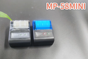 free 3 rolls thermal printer portable printer mini printer resi paket 58mm mobile printer bluetooth+USB printer murah siap pakai Untuk kasir/ warung makan/pedagang keliling