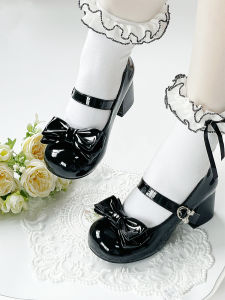 Cute Lolita Mid Heel Single Shoe