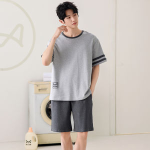 MiiOW | ชุดนอนผู้ชาย Catman ผ้าฝ้ายระบายอากาศได้ดี แขนสั้น กางเกงขาสั้น ชุดอยู่บ้าน ฤดูร้อน 2025 ใหม่ล่าสุด ชุดนอนผ้าฝ้ายแท้สำหรับผู้ชาย