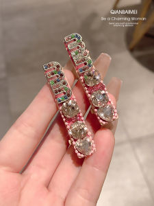 กิ๊บปากเป็ดติดพลอยเทียมคุณภาพสูงสีชมพูกิ๊บติดผมตัวอักษรสำหรับผู้หญิงกิ๊บด้านข้างสไตล์เกาหลีแบบใหม่ปี2023กิ๊บหนีบผมหน้าม้ากิ๊บหนีบผม