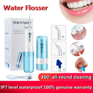 แท้!มีประกัน*Water flosser แท้100%ไหมขัดฟันพลังน้ําพกพาสะดวก เปลี่ยนเครื่องฟรี21วัน*5หัวฉีด