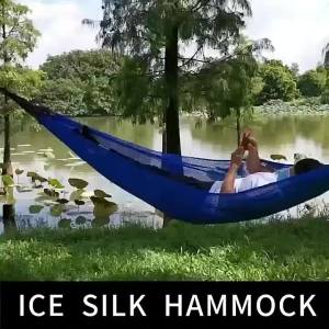 Duyan Ice Silk Hammock – Strong Load-Bearing Capacity Up to 200kg Outdoor Foldable Sports Travel Camping Hiking Hammock