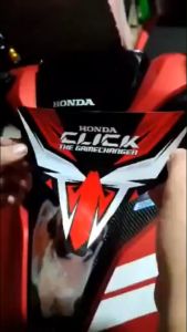 honda click v2 visor sticker only printed laminated waterproof print