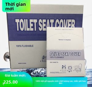 Vỏ Bọc Bồn Cầu Dùng Một Lần 1/4 Vỏ Bọc Bồn Cầu Bằng Gỗ Nguyên Chất Tan Trong Nước Cho Khách Sạn Giá Cả Phải Chăng Hộp Nguyên Hộp