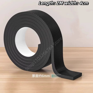 DIY Anti-slip Furniture Pads Thick 6mm Black Mute Mats Bumper Damper Self-Adhesive Furniture Table Chair Foot Protection Pads