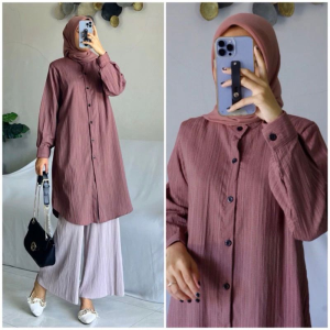 Tunik Wanita Polos Lady Crush Lengan Panjang Jumbo LD 120 Terlaris 2024