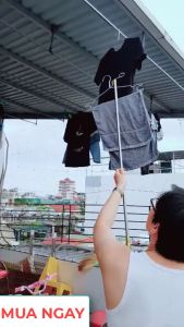 Đầu móc treo lồng chim phơi quần áo móc treo tường quét mạng nhện Kèm sào gậy dài 3m - 7m INOX siêu bền chắc