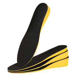 KANGBAN แผ่นเสริมส้นรองเท้า เพิ่มส่วนสูง 1.5cm 2.5cm 3.5cm เพิ่มความสูง ใส่ในรองเท้า รูระบายอากาศ Black Heightened insoles