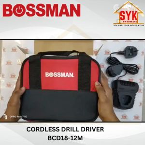 SYK Bossman Cordless Drill Driver BCD18-12M Power Tools Mini Drill Cordless Power Drill Batteri Drill Battery