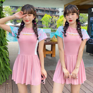 LIMATI | Conservative Slimming Students Sport Skirted Swimwear