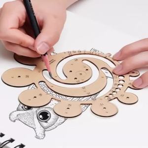 Multifunctional Radius Template Ruler Drawing Circle Tool School Student Supplies Drafting Circle Curve Plastic Ruler Model