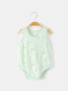 Áo Sơ Sinh Mùa Hè Mỏng Dây Đeo Quấn Bắp Chân Áo Vest Mỏng Cho Bé Trai Và Bé Gái Họa Tiết in Thời Trang Trẻ Em