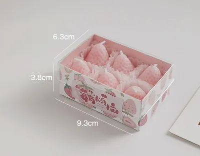 [SG stocks] Strawberry shaped Candles gift set/gift box Fragrance soy wax scented candles Christmas gift