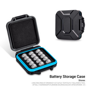 JJC Waterproof Battery Protective Case Button Cell Organizer Box For Storage up to 15Pcs LR44/AG13/V13GA/A76/L1154/357/303/SR44/SG13/SR44SW/SR44W Batteries