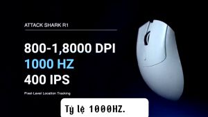 Chuột không dây ATTACK SHARK R1/Attack Shark X6/Attack Shark X11 kết nối 3 chế độ cảm biến PAW3311 với độ nhạy lên đến 18000DPI dành cho game thủ