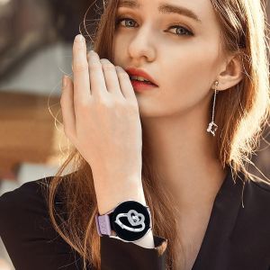 Leopard Print Strap for Samsung Galaxy Watch 6 Classic/Galaxy Watch 6/5/4/4 Classic/3 41mm/Active 2 Engraved Band 20mm Silicone Strap for Huawei Watch for Amazfit Watch