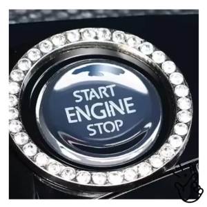 Universal Automobiles Start Switch Button Decorative Diamond Rhinestone Ring Auto SUV Car Decorative Accessories Interior Girls