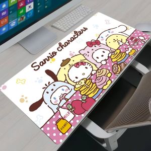 Sanrio | High-value Desktop Leather Mouse Pad Large Size 90x45cm Non-slip and Dirt-resistant Decorative Table Pad High-quality Mouse Pad