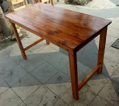 Meja Makan panjang Kayu JATI BELANDA 120x60x75 bisa request warna