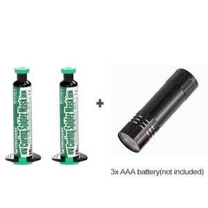 MECHANIC UV Solder Mask Green Oil Kit with UV Curing Light Fast Drying PCB BGA Wire Repair for Phone Motherboard