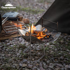 CAMPINGMOON New Cheap 1PCS A4-Q Portable Outdoor Folding Campfire Stove with Steel Carbon Bed - Lightweight Fire Bed for Camping