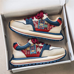 Spring 2025 Mens Casual Dad Shoes Thick Bottom Heightening Versatile Youth Fashion Sports Trendy Shoes Comfortable Breathable