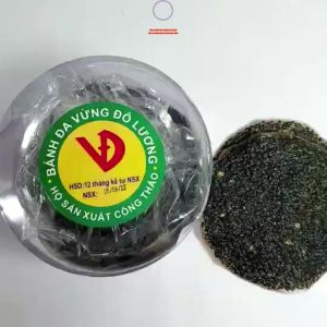 (Hộp 15 cái) Bánh đa vừng đen Đô Lương Nghệ An (Hàng đặc biệt ngon 40% vừng) bánh tráng mè đen cao cấp - Vườn Đặc Sản