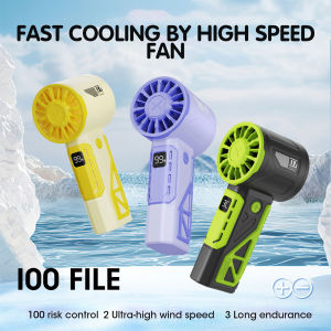 Portable Handheld Turbo Fan 100 Wind Speeds Adjustable Mini Personal Fan Electric Rechargeable Cooling Fans Summer Supplies