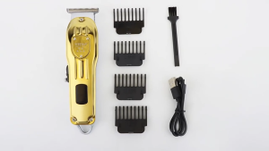 HIENA HYN-038 Mens Professional Hair Clipper | Wireless Charging Hair Trimmer | Gold Design Hair Clipper