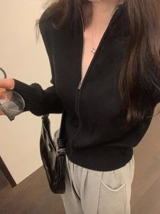 HUOLISI | Turtleneck Knit Cardigan Stylish Versatile Slim New Fashion