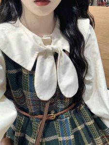 Chic Plaid Mini Dress Womens Spring Autumn New Arrival Two-Piece Set with Straps Fashionable Casual Wear for Young Adults