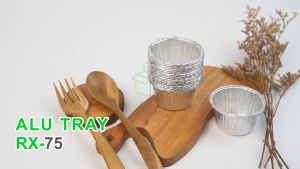 [10 Pcs] Alumunium Foil Tray Cup RX 75 Kue Pie Macaroni Schotel Klapertart Muffin Cupcake Bolu Roti Mini Zupa Soup Brownies Macaroni Schotel