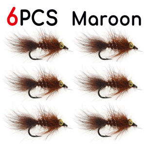 ICERIO Beadhead Squirrel Mini Bugger Leech Streamer Fly – Copper Ribbing Bead Chain Eye for Trout Bass Freshwater Fishing