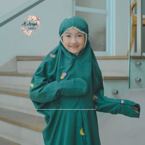 Mukena Terusan Bordir APEL Pisang Guava Anak SD Remaja