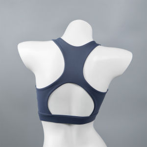Nude Feel Brushed High Intensity Removable Chest Pad Hollow out Beautiful Back Sports Bra Women Yoga Fitness Bra Breathable Quick Dry Fixed Strap Nylon