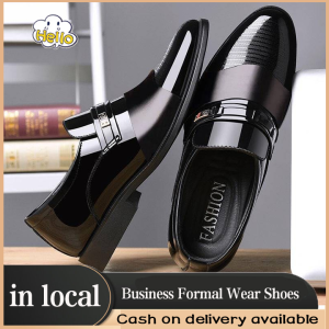 2024 New Leather Shoes Mens Business Dress Shoes British Black Mens Casual Leather Shoes