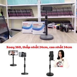 Giá Đỡ Điện Thoại livestream xem video Ổn Định Xoay 360 Độ dùng để Quay Phim Ghi Hình Đa năng