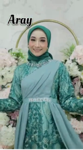 Gamis Pesta Muslimah gaun Lebaran Wisuda Mewah ARAY