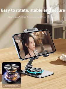Piple | 360 Degree Rotatable Adjustable Foldable Phone Stand for Tablets Home Office Live Streaming Class