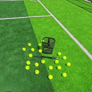 OFOPL Adjustable Retractable Pickleball Ball Picker Mesh Ball Collector Portable Tennis Pick Up Net