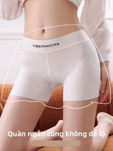 MiiOW | Quần an toàn Ice Silk mỏng mùa hè cho nữ không viền quần lót nâng hông không để lộ quần short ngắn