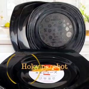 12 PCS Piring Gacoan PIRING KOTAK 20 CM PIRING RAMEN PLASTIK DOP TERLARIS