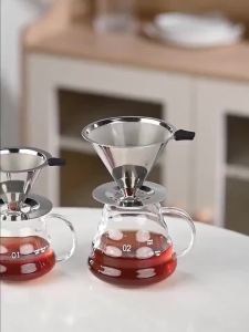 Large Reusable Stainless Steel Coffee Filter Strainer Without Paper Use