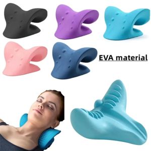 Neck and Shoulder Relaxer Corrector Vertebra Massager Cloud Pillow Cervical Stretcher Acupressure Point Relief Pain Traction