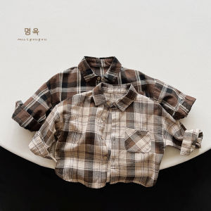 Korean Style Boys Long Sleeve Shirt Girls Cute Childrens Clothing Spring Autumn Winter Seasonal Use Cotton Polyester Fabric