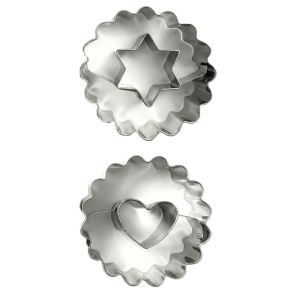 2/4/6pc Stainless Steel Cookie Cutter Durable Baking and Decorating Cookie Cutters Suitable for Christmas Easter ValentineS Day
