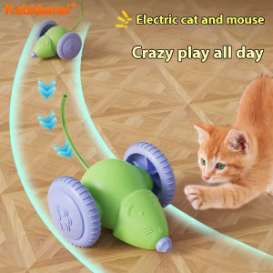 Kebidumei Electric Mouse Car Pet toys Interactive Cat Toy Rechargeable Automatic Teaser with Intelligent Obstacle Avoidance Pet Products